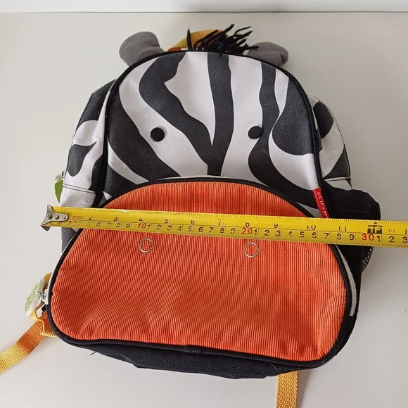 Cute Skip Hop Zoo Zebra Kid's Backpack 13" × 12" - Picture 8 of 9
